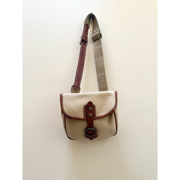 WATHNE Canvas Leather Waist Belt Bag With Buckle Adjustable Strap Vintage Tan - Picture 5 of 8